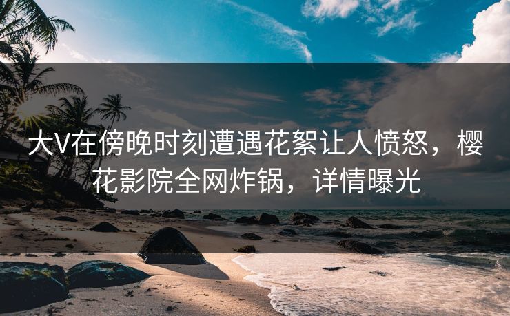 大V在傍晚时刻遭遇花絮让人愤怒，樱花影院全网炸锅，详情曝光