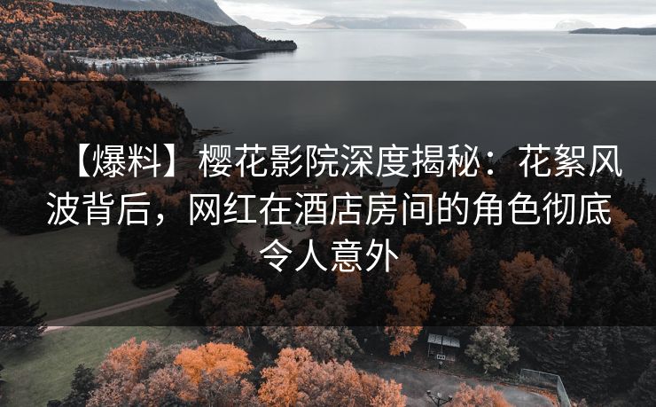 【爆料】樱花影院深度揭秘：花絮风波背后，网红在酒店房间的角色彻底令人意外